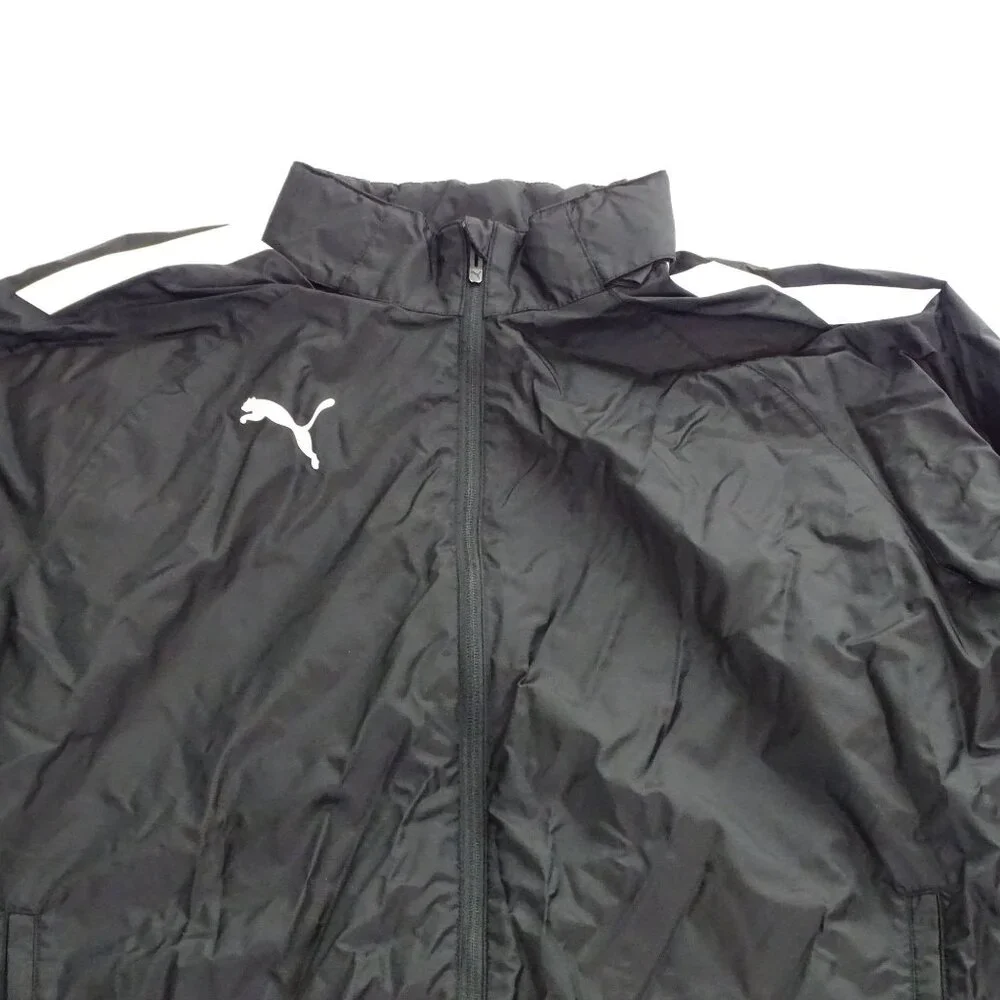 Puma Mens Black Full Zip Windbreaker Jacket Size XL Nylon Classic Casual - Picture 2 of 16